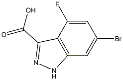 6-BROMO-4-FLUORO-INDAZOLE-3-CARBOXYLIC ACID 结构式