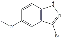 3-BROMO-5-METHOXYINDAZOLE 结构式