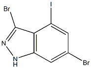 3,6-DIBROMO-4-IODOINDAZOLE 结构式