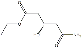 ETHYL-(S)-4-CARBAMOYL-3-HYDROXYBUTANOATE 结构式