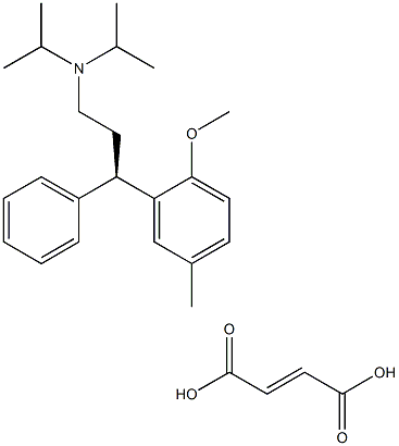 (R)-N,N-Diisopropyl-3-(2-methoxy-5-methylphenyl)-3-phenylpropylamineFumarate 结构式