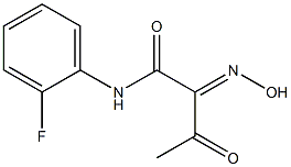 N-(2-FLUORO-PHENYL)-2-HYDROXYIMINO-3-OXO-BUTYRAMIDE 结构式