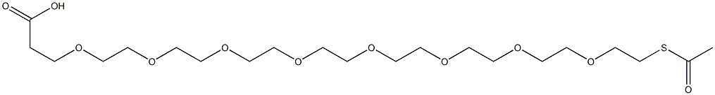 1-Acetylthio-3,6,9,12,15,18,21,24-octaoxaheptacosan-27-oic acid 结构式