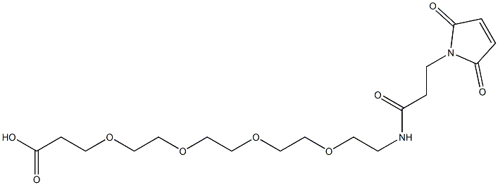 1-Maleinimido-3-oxo-7,10,13,16-tetraoxa-4-azanonadecan-19-oic acid 结构式