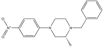 (R)-1-苄基-2-甲基-4-(4-硝基苯基)哌嗪 结构式