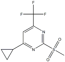 2-甲砜基-4-环丙基6-三氟甲基嘧啶 结构式