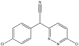 2-(4-chlorophenyl)-2-(6-chloropyridazin-3-yl)acetonitrile 结构式