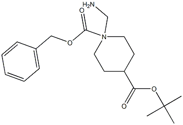 1-N-Cbz-4-Boc-(Aminomethyl)piperidine 结构式