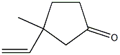 3-ethenyl-3-methyl-cyclopentan-1-one 结构式