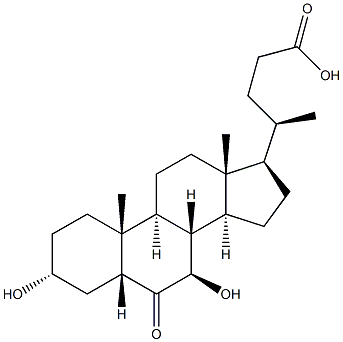 5beta-Cholanic acid 3-alpha,7beta-diol-6-one 结构式