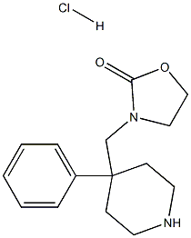 3-((4-Phenylpiperidin-4-yl)methyl)oxazolidin-2-one hydrochloride 结构式