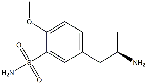R-(-)-5-(2-AMINOPROPYL)-2-METHOXYBENZENE SULPHONAMIDE 结构式