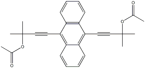 9,10-BIS(3-ACETOXY-3-METHYLBUT-1-YNYL)ANTHRACENE 结构式