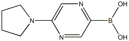 5-(PYRROLIDIN-1-YL)PYRAZINE-2-BORONIC ACID 结构式