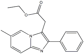 (6-METHYL-2-PHENYL-IMIDAZO[1,2-A]PYRIDIN-3-YL)-ACETIC ACID ETHYL ESTER 结构式