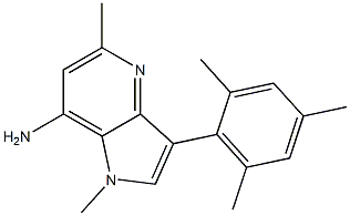 1,5-DIMETHYL-3-(2,4,6-TRIMETHYL-PHENYL)-1H-PYRROLO[3,2-B]PYRIDIN-7-YLAMINE 结构式