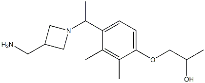 1-{4-[1-(3-AMINOMETHYL-AZETIDIN-1-YL)-ETHYL]-2,3-DIMETHYL-PHENOXY}-PROPAN-2-OL 结构式