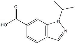 1-ISOPROPYL-1H-INDAZOLE-6-CARBOXYLIC ACID 结构式