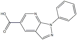 1-PHENYL-1H-PYRAZOLO[3,4-B]PYRIDINE-5-CARBOXYLIC ACID 结构式