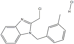 2-(CHLOROMETHYL)-1-(3-METHYLBENZYL)-1H-BENZIMIDAZOLE HYDROCHLORIDE 结构式