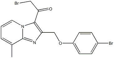 2-BROMO-1-{2-[(4-BROMOPHENOXY)METHYL]-8-METHYLIMIDAZO[1,2-A]PYRIDIN-3-YL}ETHANONE 结构式