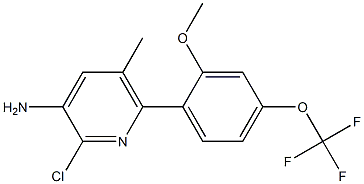 2-CHLORO-6-[2-METHOXY-4-(TRIFLUOROMETHOXY)PHENYL]-5-METHYLPYRIDIN-3-AMINE 结构式