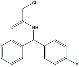 2-CHLORO-N-[(4-FLUOROPHENYL)(PHENYL)METHYL]ACETAMIDE 结构式