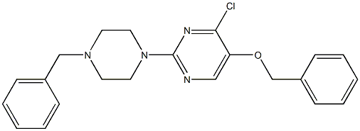 5-(BENZYLOXY)-2-(4-BENZYLPIPERAZIN-1-YL)-4-CHLOROPYRIMIDINE 结构式