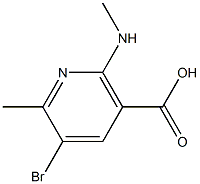 5-BROMO-6-METHYL-2-METHYLAMINO-NICOTINIC ACID 结构式