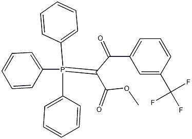 METHYL 3-OXO-3-[3-(TRIFLUOROMETHYL)PHENYL]-2-(TRIPHENYLPHOSPHORANYLIDENE)PROPANOATE 结构式