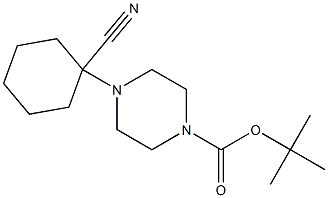 TERT-BUTYL 4-(1-CYANOCYCLOHEXYL)PIPERAZINE-1-CARBOXYLATE 结构式