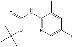 2-(tert-Butoxycarbonylamino)-5-iodo-3-methylpyridine 结构式