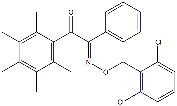 2-{[(2,6-dichlorobenzyl)oxy]imino}-1-(2,3,4,5,6-pentamethylphenyl)-2-phenylethan-1-one 结构式