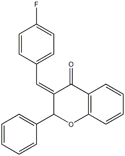 3-(4-fluorobenzylidene)-2-phenylchroman-4-one 结构式