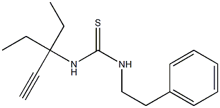 N-(1,1-diethylprop-2-ynyl)-N'-phenethylthiourea 结构式