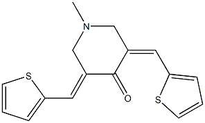 1-methyl-3,5-di(2-thienylmethylidene)piperidin-4-one 结构式