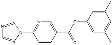 3,5-dimethylphenyl 6-(1H-1,2,4-triazol-1-yl)nicotinate 结构式