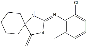 N1-(4-methylidene-3-thia-1-azaspiro[4.5]dec-2-yliden)-2-chloro-6-methylaniline 结构式