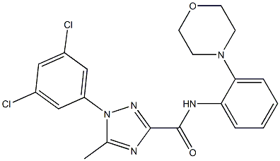 1-(3,5-dichlorophenyl)-5-methyl-N-(2-morpholinophenyl)-1H-1,2,4-triazole-3-carboxamide 结构式