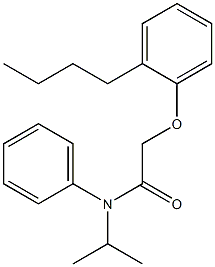 2-(2-butylphenoxy)-N-isopropyl-N-phenylacetamide 结构式