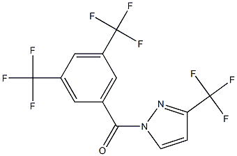 [3,5-di(trifluoromethyl)phenyl][3-(trifluoromethyl)-1H-pyrazol-1-yl]methanone 结构式