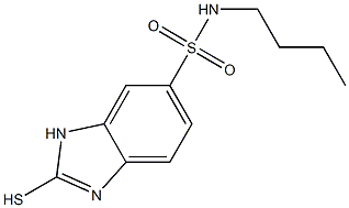 2-Mercapto-3H-benzoimidazole-5-sulfonic acid butylamide 结构式