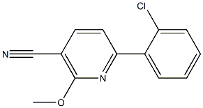 6-(2-chlorophenyl)-2-methoxynicotinonitrile 结构式