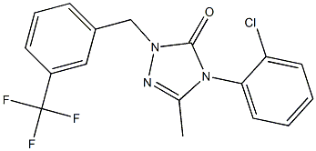 4-(2-chlorophenyl)-5-methyl-2-[3-(trifluoromethyl)benzyl]-2,4-dihydro-3H-1,2,4-triazol-3-one 结构式