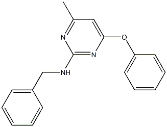 N-benzyl-4-methyl-6-phenoxy-2-pyrimidinamine 结构式