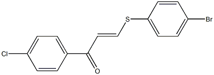 3-[(4-bromophenyl)thio]-1-(4-chlorophenyl)prop-2-en-1-one 结构式