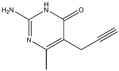 2-amino-6-methyl-5-(2-propynyl)-4(3H)-pyrimidinone 结构式