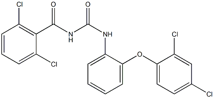 N-(2,6-dichlorobenzoyl)-N'-[2-(2,4-dichlorophenoxy)phenyl]urea 结构式