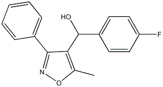 (4-fluorophenyl)(5-methyl-3-phenylisoxazol-4-yl)methanol 结构式