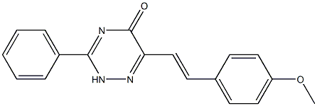 6-(4-methoxystyryl)-3-phenyl-2,5-dihydro-1,2,4-triazin-5-one 结构式